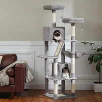 Thumbnail for Multi-Level Cat Condo for Large Cats Cat Furniture KittyNook Gray