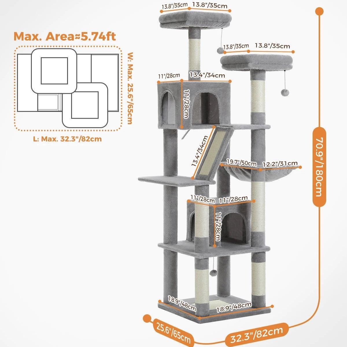 Multi-Level Cat Condo for Large Cats Cat Furniture KittyNook