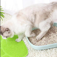 Thumbnail for Scatter Trap Paw Shaped Cat Litter Mat Cat Litter Box Mats KittyNook