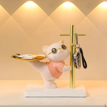 KittyNook Cat Co.'s Lucky Cat Key Jewelry Storage stylishly holds keys and jewelry, perfect for home organization.