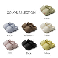 Thumbnail for Six pairs of Adorable Cat Face Comfort Sandals by KittyNook Cat Co. with non-slip soles for safety and comfort.