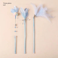 Thumbnail for Fairy Flare Cat Stick Toy in blue