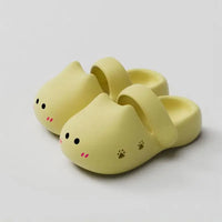 Thumbnail for KittyNook Cat Co. Adorable Cat Face Comfort Sandals feature non-slip soles and cute paw prints for playful comfort.