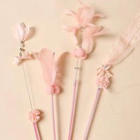 Thumbnail for Fairy Flare Cat Stick Toy in pink