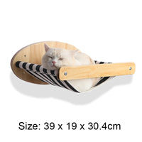 Thumbnail for A white cat sleeps in the KittyNook Cat Co. Luxurious Wall-Mounted Cat Paradise, size 39 x 19 x 30.4 cm.