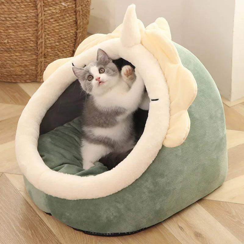 Purring Kitty Cave Bed Cat Beds KittyNook Unicorn S