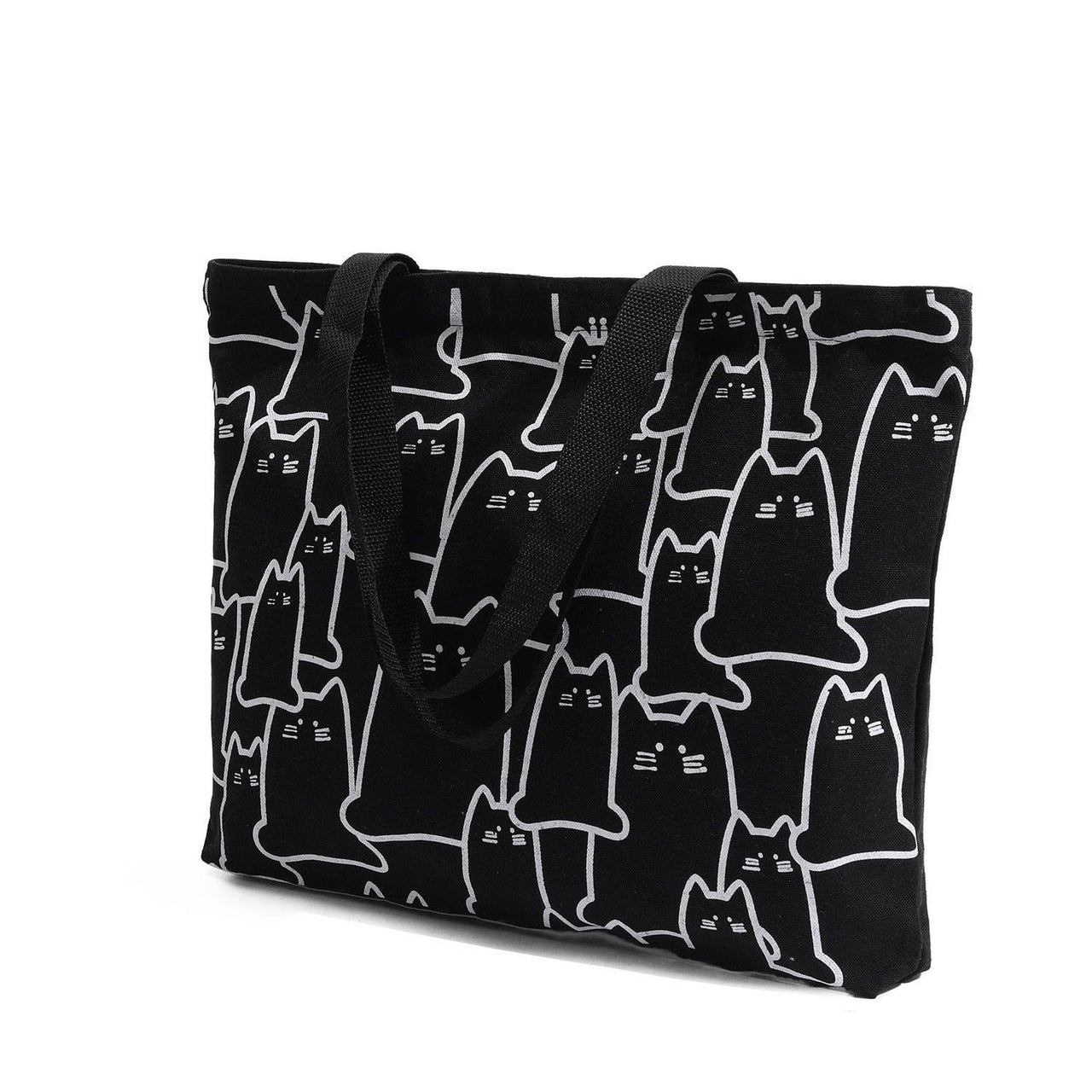 Arty Cat Canvas Tote Handbags KittyNook Cat Company