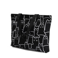 Thumbnail for Arty Cat Canvas Tote Handbags KittyNook Cat Company