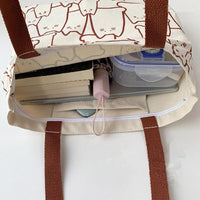 Thumbnail for Arty Cat Canvas Tote Handbags KittyNook Cat Company