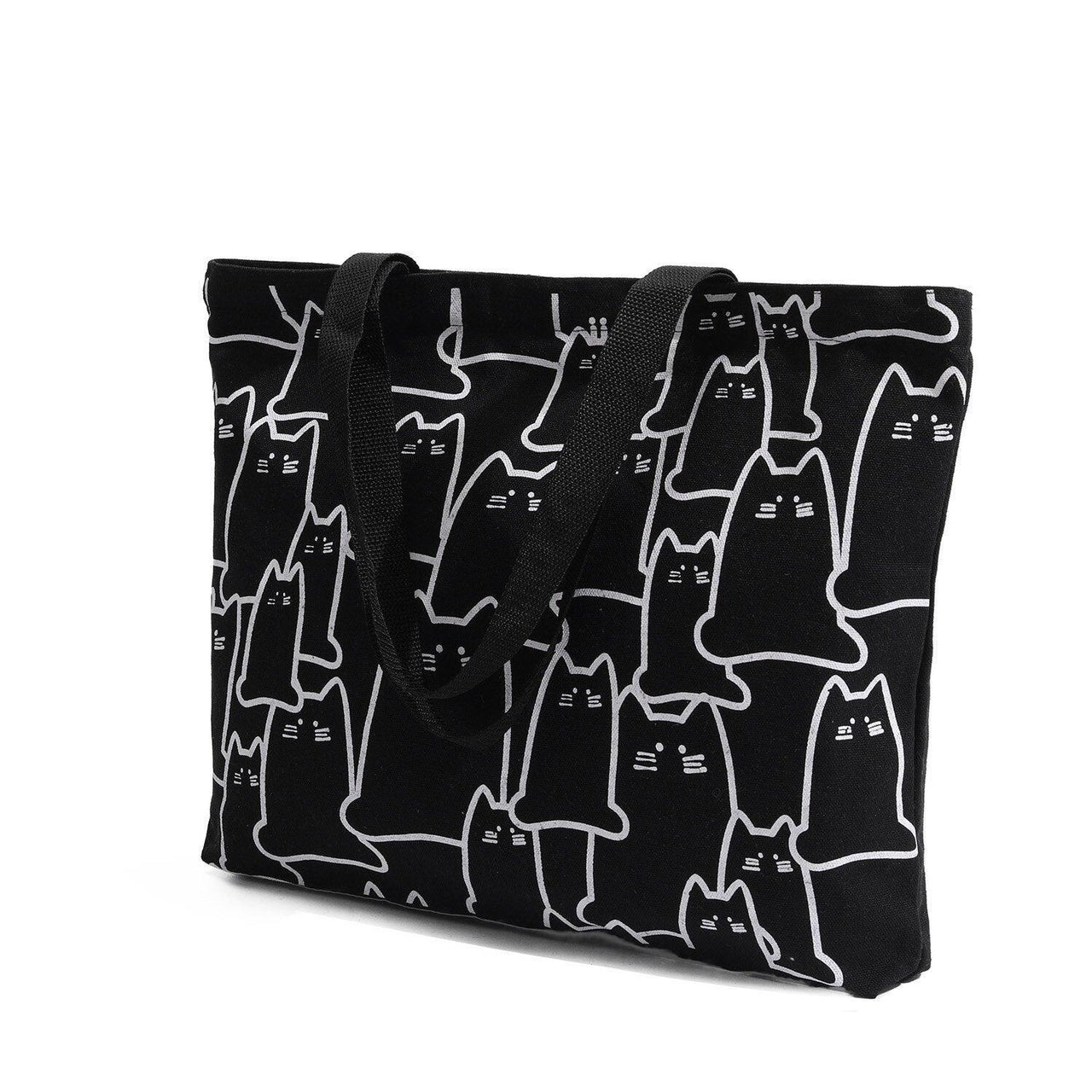 Arty Cat Canvas Tote Handbags KittyNook Cat Company