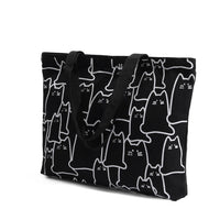 Thumbnail for Arty Cat Canvas Tote Handbags KittyNook Cat Company