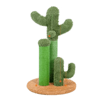 Thumbnail for Cactus Cat Tree Scratching Post Cat Furniture KittyNook Cat Company Trio Tree - Medium (Beige Base)