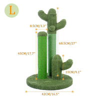 Thumbnail for Cactus Cat Tree Scratching Post Cat Furniture KittyNook Cat Company Trio Tree - Large (Green Base)