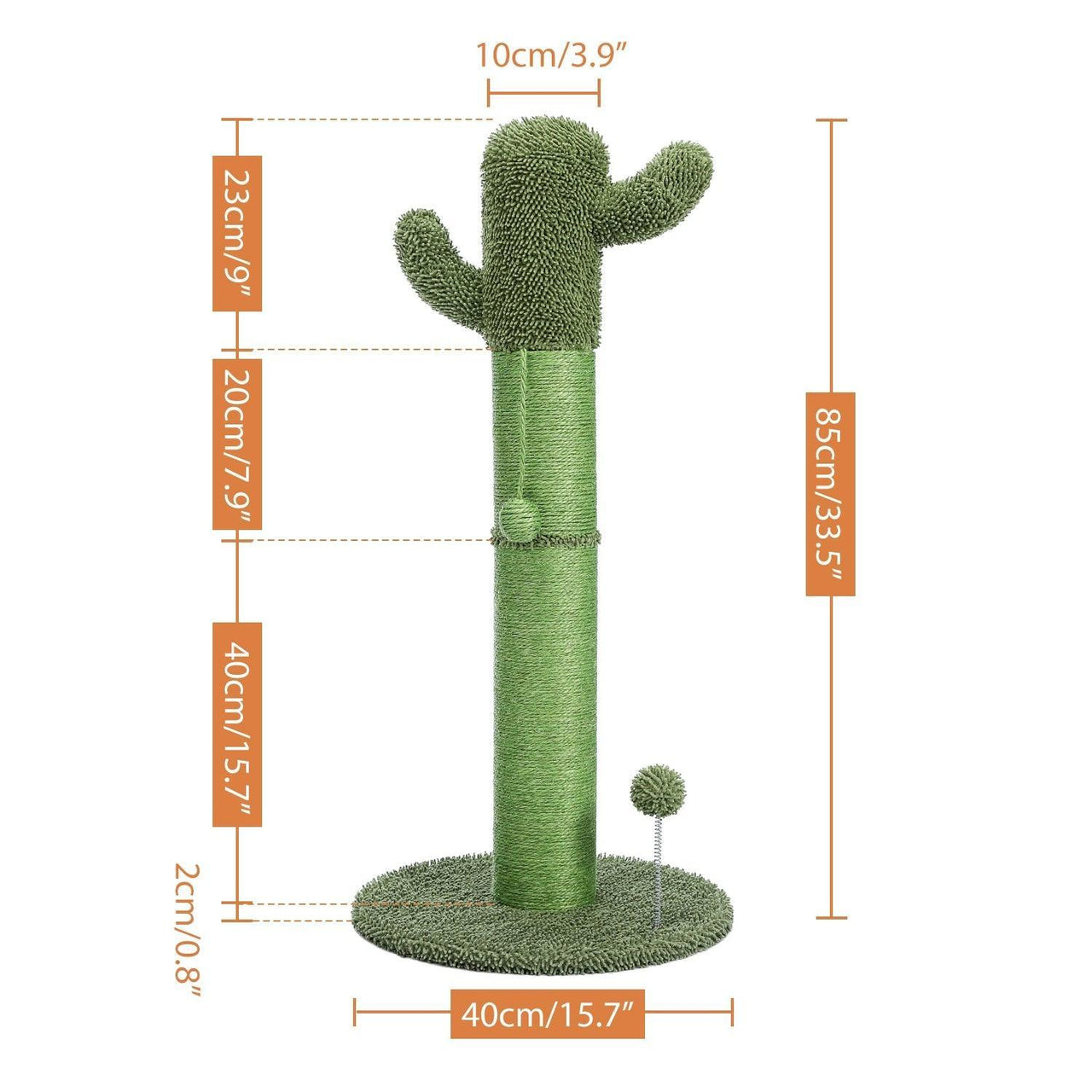 Cactus Cat Tree Scratching Post Cat Furniture KittyNook Cat Company Single Tree - Green