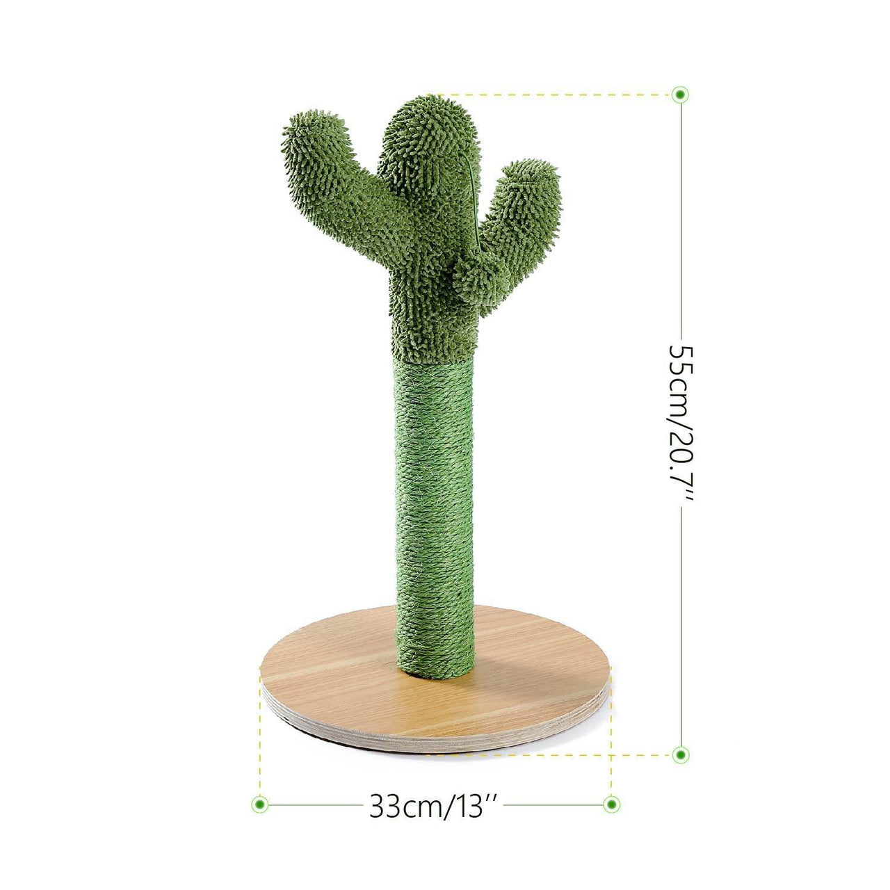 Cactus Cat Tree Scratching Post Cat Furniture KittyNook Cat Company Single Tree - Hardwood Base