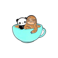 Thumbnail for Caffeine Cats Enamel Pin Brooches & Lapel Pins KittyNook Cat Company