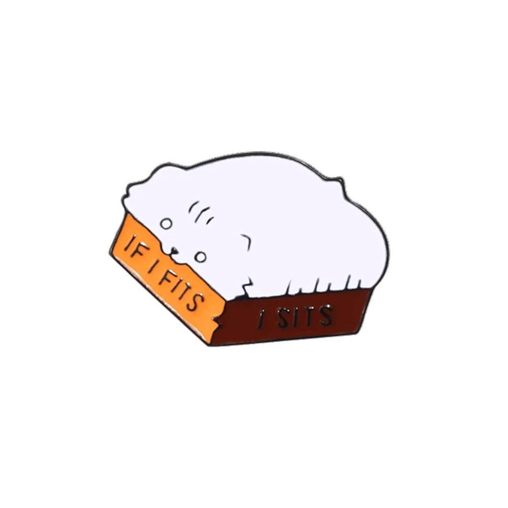 Cat n' Book Enamel Pin KittyNook Cat Company Cat in a Box