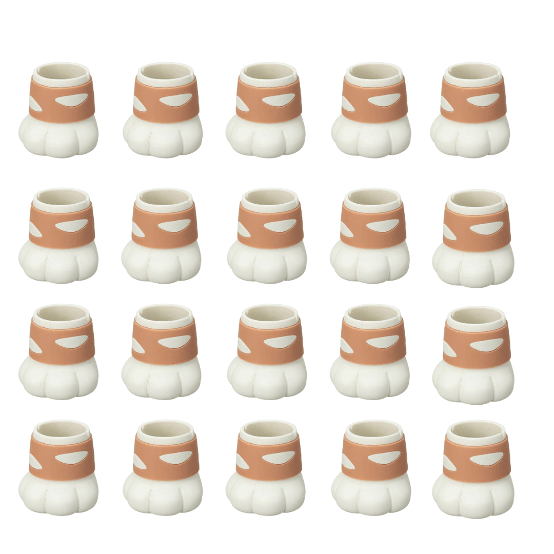 Cat Paw Chair Leg Caps Furniture Floor Protectors KittyNook Cat Company Non-Slip (20pcs)