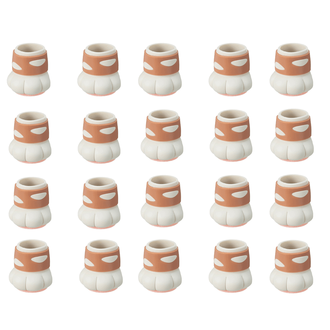 Cat Paw Chair Leg Caps Furniture Floor Protectors KittyNook Cat Company Felt Style (20pcs)