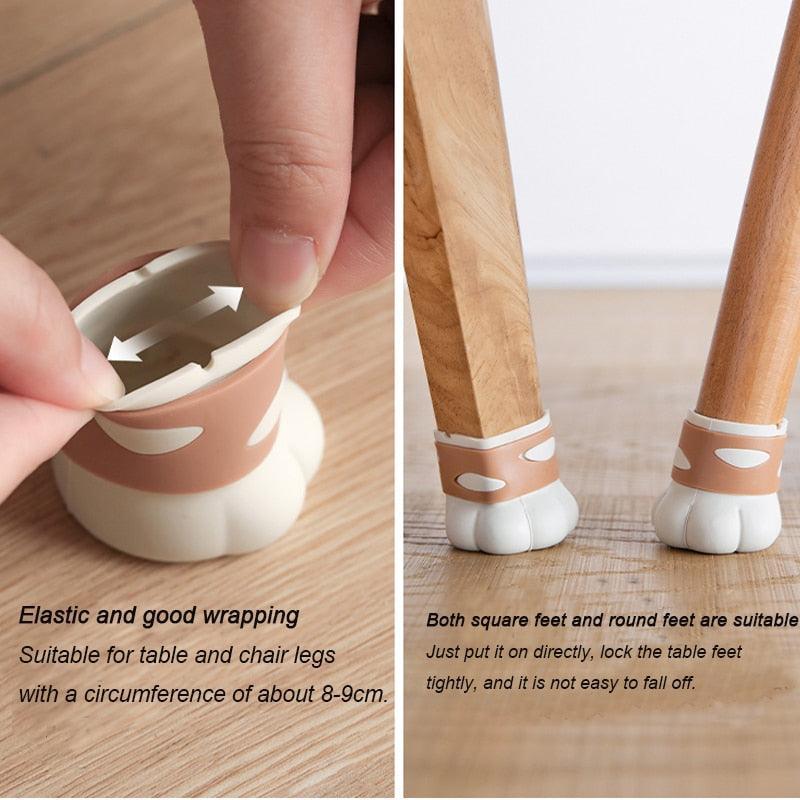 Cat Paw Chair Leg Caps Furniture Floor Protectors KittyNook Cat Company