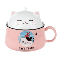 Thumbnail for Cat Time Soup Mug Mugs KittyNook Cat Company Pink Mug