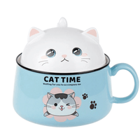 Thumbnail for Cat Time Soup Mug Mugs KittyNook Cat Company Blue Mug