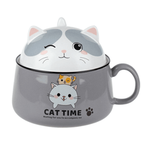 Thumbnail for Cat Time Soup Mug Mugs KittyNook Cat Company Gray Mug