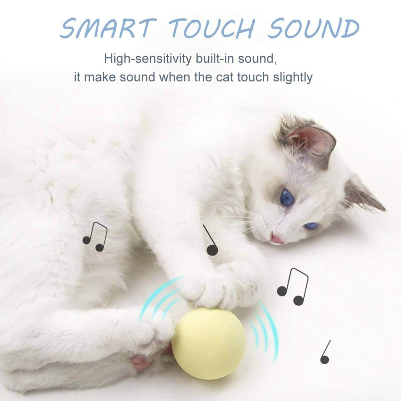Catnip Training Ball Smart Cat Toy With Sound Cat Toys KittyNook