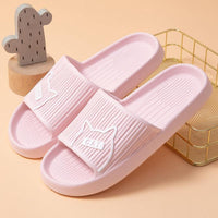 Thumbnail for Comfort Slides Cat House Slippers Slides KittyNook Cat Company C-A-T Pink 36-37 (US Women 4-5)