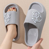 Thumbnail for Comfort Slides Cat House Slippers Slides KittyNook Cat Company Look Gray 36-37 (US Women 4-5)