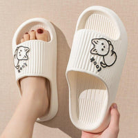 Thumbnail for Comfort Slides Cat House Slippers Slides KittyNook Cat Company Look White 36-37 (US Women 4-5)