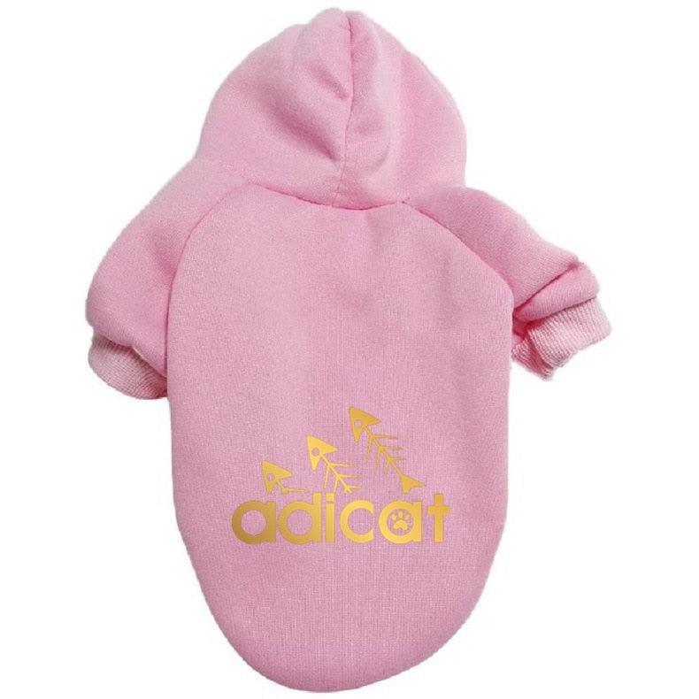 Cozy Cat Cardigan Cat Apparel KittyNook Cat Company Pink XS