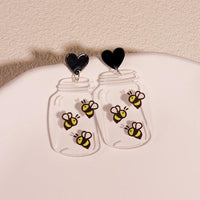 Thumbnail for Critter Creatures Long Dangle Earrings Earrings KittyNook Cat Company Bees on a Jar