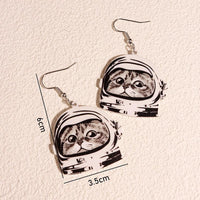 Thumbnail for Critter Creatures Long Dangle Earrings Earrings KittyNook Cat Company Astronaut Cats