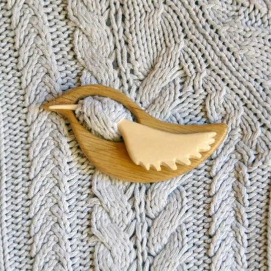 Critter Friends Wooden Brooch Brooches & Lapel Pins KittyNook Cat Company Bird
