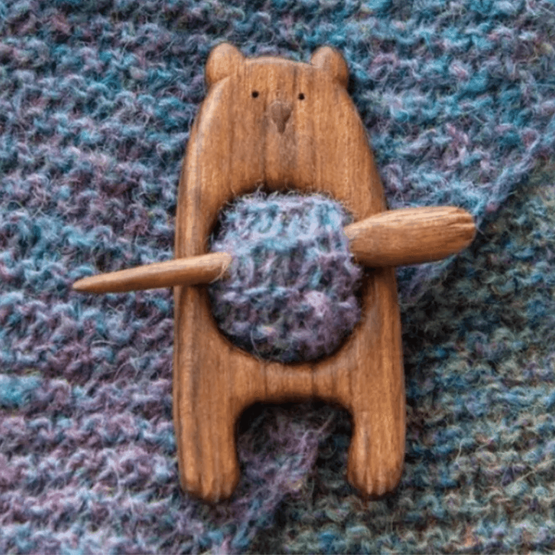 Critter Friends Wooden Brooch Brooches & Lapel Pins KittyNook Cat Company Bear