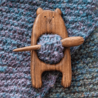 Thumbnail for Critter Friends Wooden Brooch Brooches & Lapel Pins KittyNook Cat Company Bear