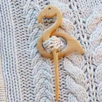 Thumbnail for Critter Friends Wooden Brooch Brooches & Lapel Pins KittyNook Cat Company Crane