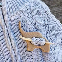 Thumbnail for Critter Friends Wooden Brooch Brooches & Lapel Pins KittyNook Cat Company Elephant