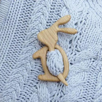 Thumbnail for Critter Friends Wooden Brooch Brooches & Lapel Pins KittyNook Cat Company Bunny