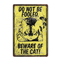 Thumbnail for Cutie Catz Vintage Style Cat Poster Posters, Prints, & Visual Artwork KittyNook Beware of Cats