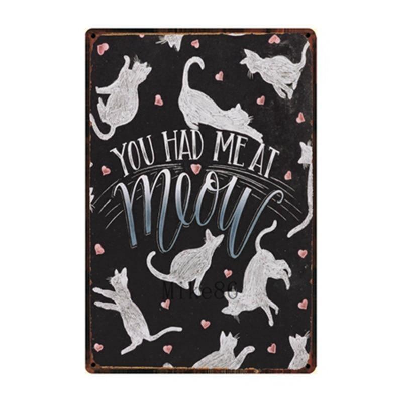 Cutie Catz Vintage Style Cat Poster Posters, Prints, & Visual Artwork KittyNook You Had Me at Meow