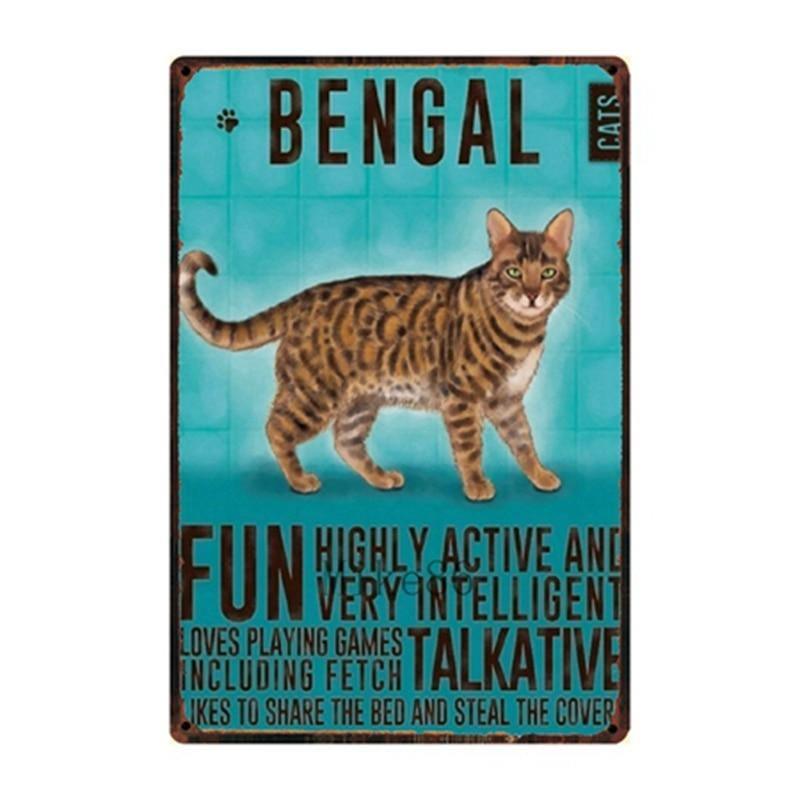 Cutie Catz Vintage Style Cat Poster Posters, Prints, & Visual Artwork KittyNook Bengal