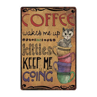 Thumbnail for Cutie Catz Vintage Style Cat Poster Posters, Prints, & Visual Artwork KittyNook Coffee and Kitties