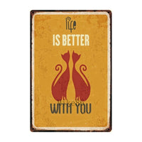 Thumbnail for Cutie Catz Vintage Style Cat Poster Posters, Prints, & Visual Artwork KittyNook Life is Better with You