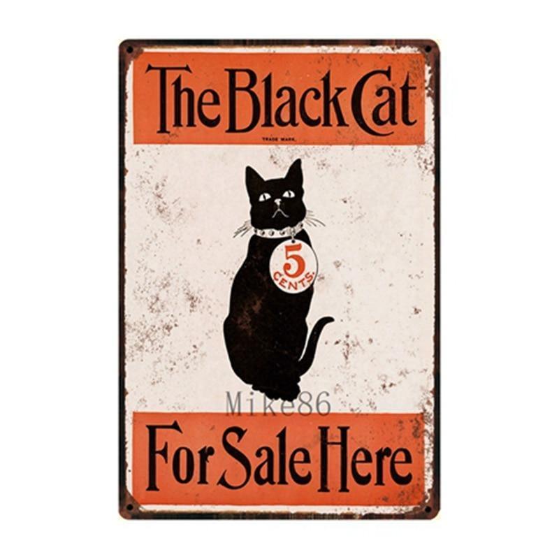 Cutie Catz Vintage Style Cat Poster Posters, Prints, & Visual Artwork KittyNook The Black Cat