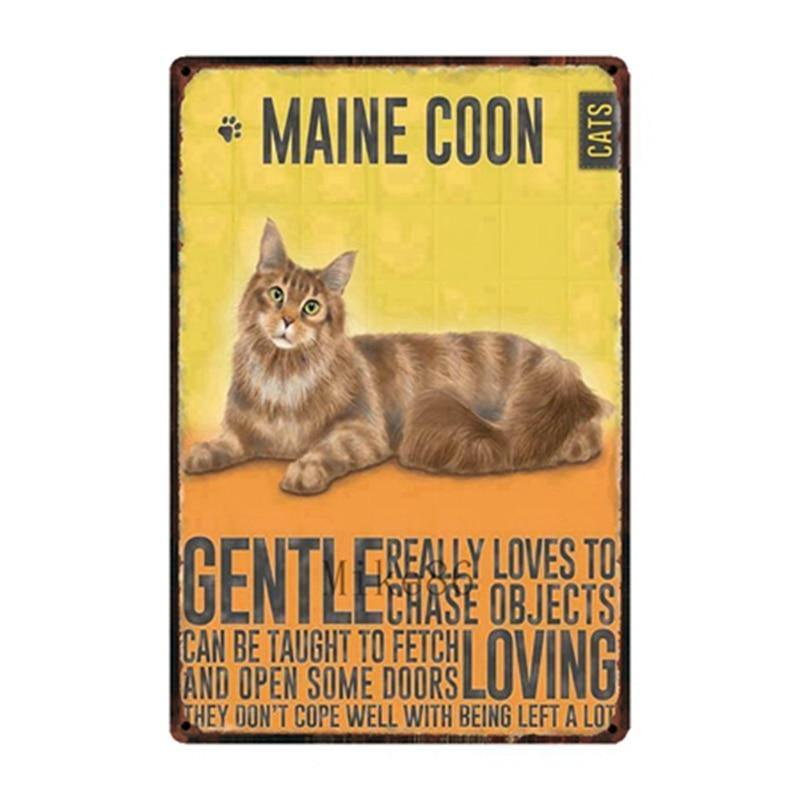 Cutie Catz Vintage Style Cat Poster Posters, Prints, & Visual Artwork KittyNook Maine Coon