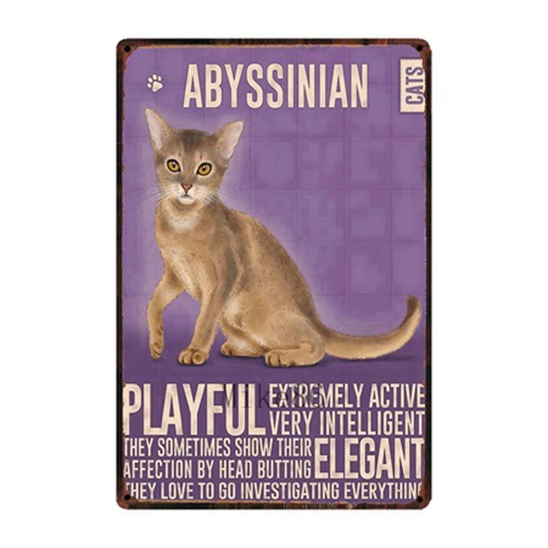 Cutie Catz Vintage Style Cat Poster Posters, Prints, & Visual Artwork KittyNook Abbysinian