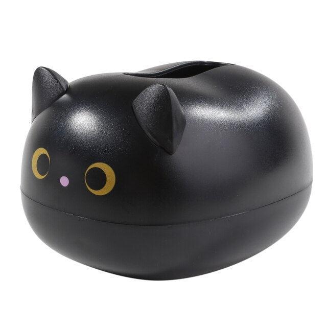 Cuties Cat Tissue Box Facial Tissue Holders KittyNook Cat Company Black