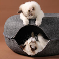 Thumbnail for Disk-O Felt Cat Tunnel Bed Cat Beds KittyNook Cat Company